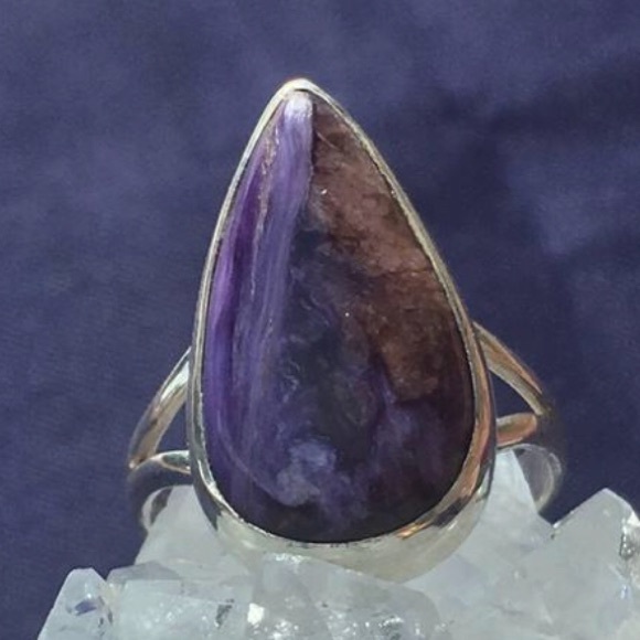 Large Purple Charoite Silver Ring Handmade by Me❤️ - Picture 6 of 6